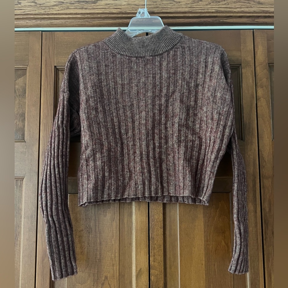 Madewell Ribbed Knit Sweater in Brown